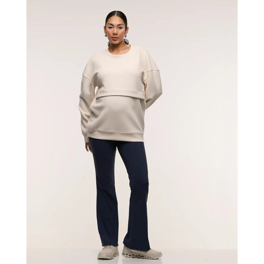 Soon Maternity Oversized Feeding Zip Jumper