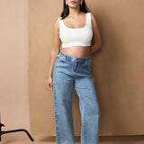 Relaxed Wide Leg Maternity Jeans