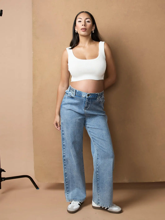 Soon Maternity Relaxed Wide Leg Maternity Jeans