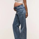 Relaxed Wide Leg Maternity Jeans