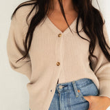 Womens Knit Button Cardigan