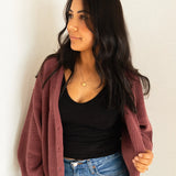 Womens Knit Button Cardigan