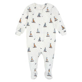 Footed Sleeper Knit Sailboats