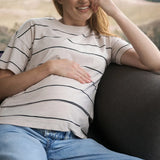 Claudette Short Sleeve Nursing Tee Striped