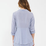 Stripe Layered Peplum Shirt