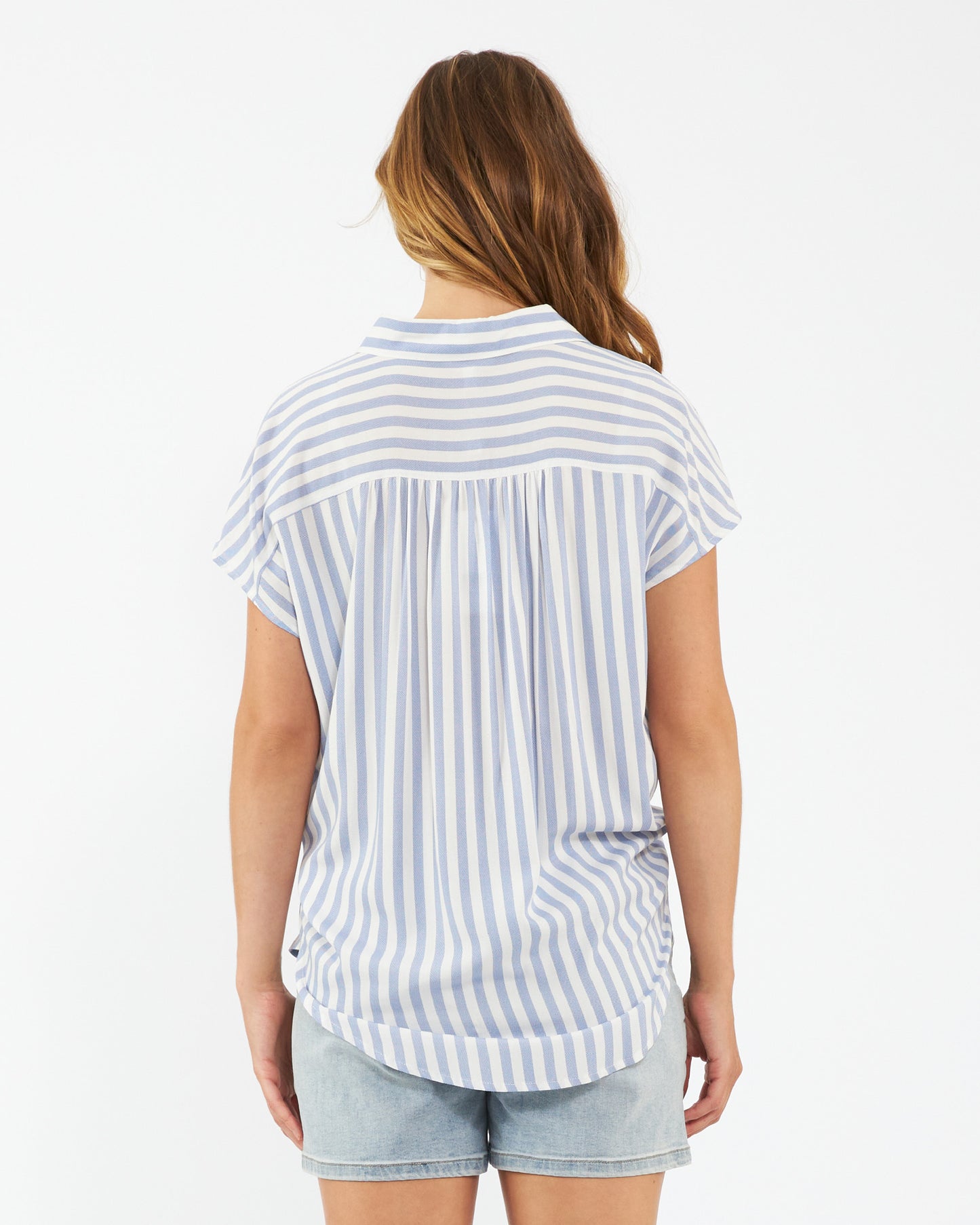 Ripe Quinn Relaxed Shirt - Blue/White