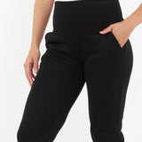 Taylor Over Tummy Joggers in Black