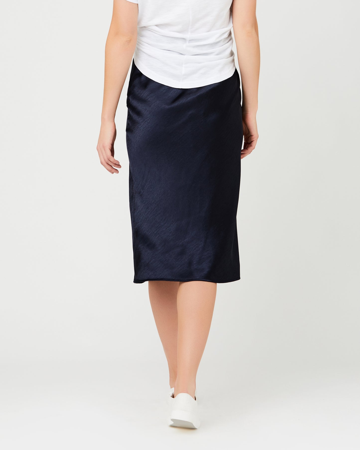 Ripe Lexie Satin Skirt in Navy