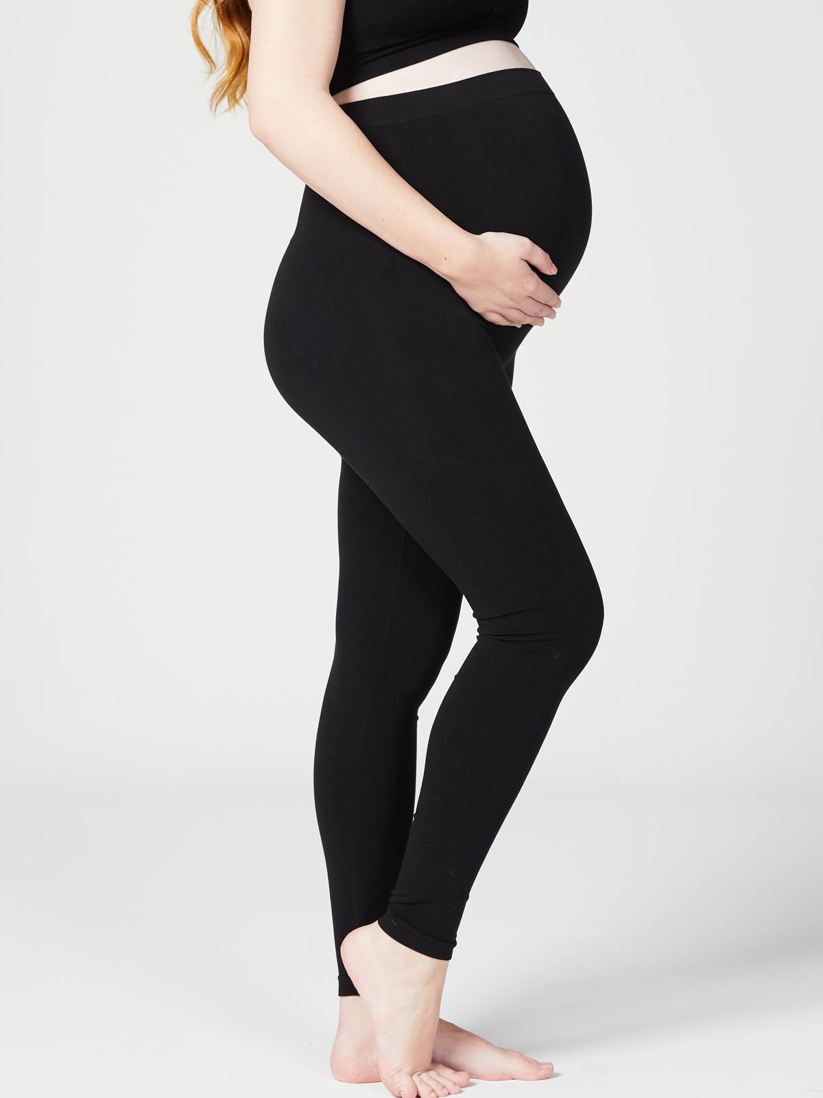 L Thyme Maternity Leggings in Black