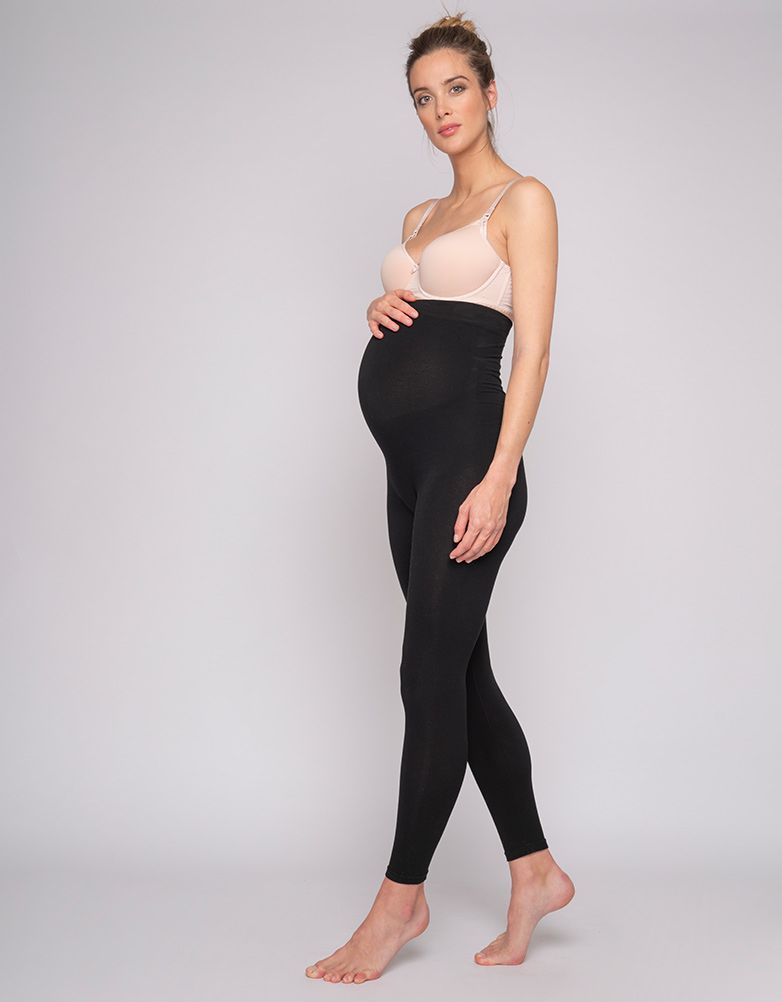 Seraphine Bamboo Over Bump Maternity Leggings Tammy - Grey